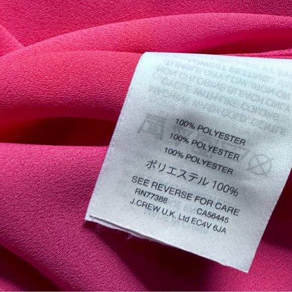 J. Crew Womens Top Sleeveless Deep Plunge Pullover Blouse Size 2 Pink-Fuchsia - Picture 9 of 10